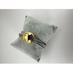 Gümüş Halkalı Gold Top Bileklik